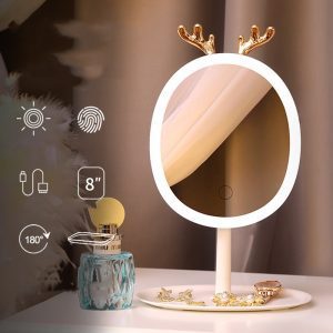 LED Smart Makeup Mirror with Wireless Charging
