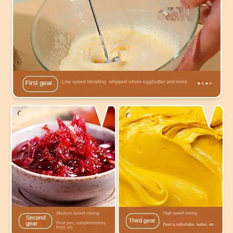 3-Speed Electric Hand Mixer – Gun-Style Dual Stick Food Mixer for Cake, Cream, Batter, and Dough – Kitchen Essential - Image 2