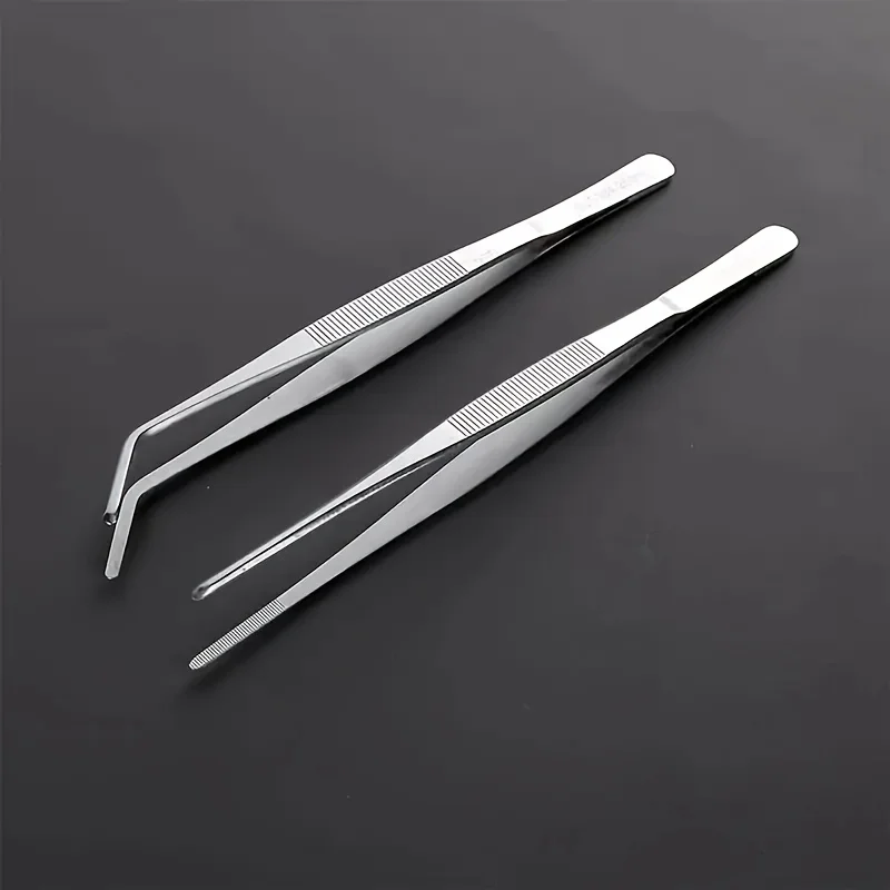 2-Piece Professional Stainless Steel Kitchen Tweezers – Cooking Clamps for Grilling, Seafood, Electroplating & Precision Cooking - Image 4