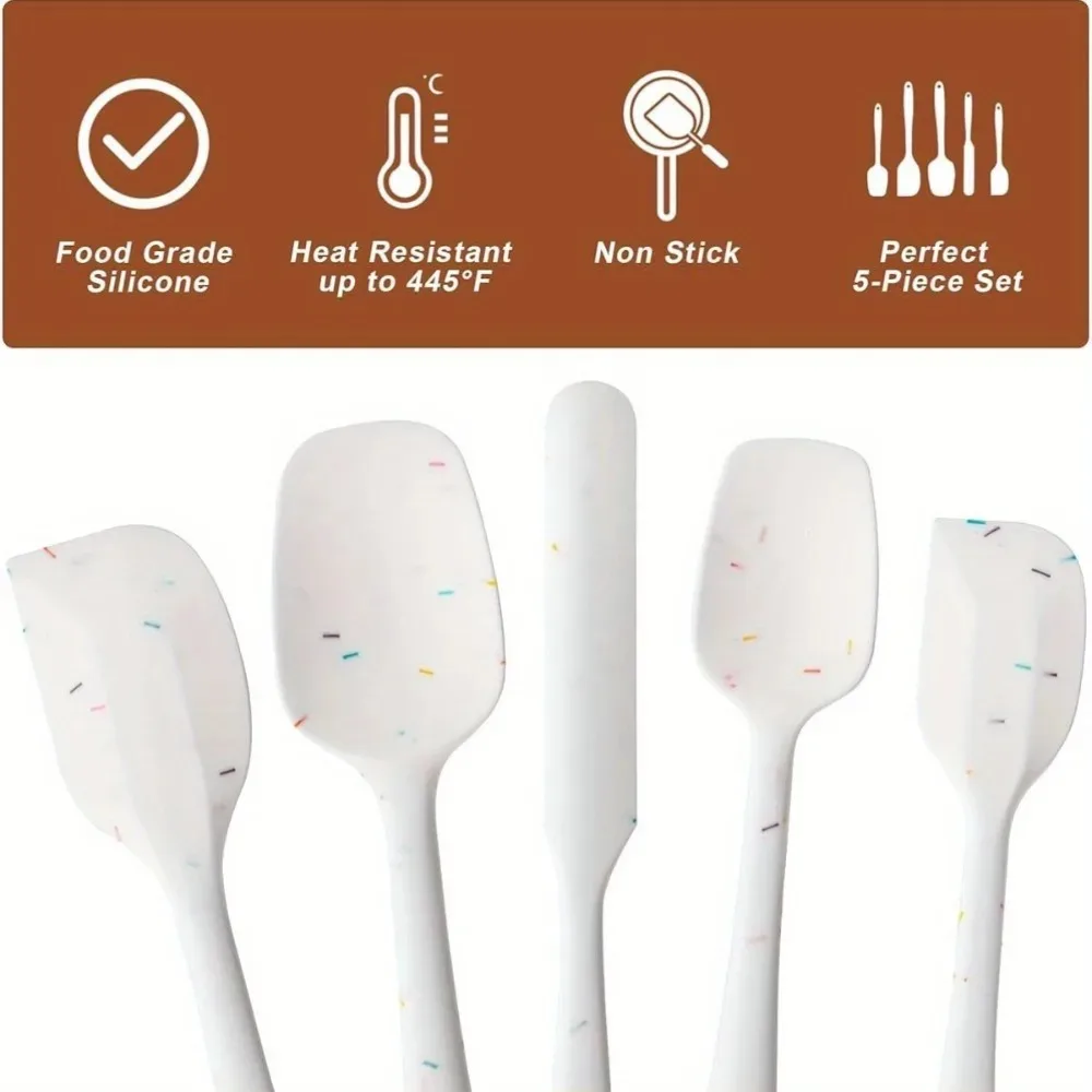6-Piece Silicone Spatula Set – Food-Grade, Heat-Resistant, Non-Stick Kitchen Utensils for Baking, Cooking & Mixing - Image 4