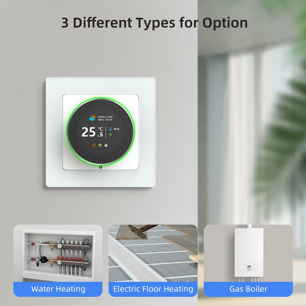 AVATTO WiFi Smart Knob Thermostat – Temperature Controller for Water/Gas Boiler & Electric Heating, Works with Tuya, Alexa & Google Home - Image 3