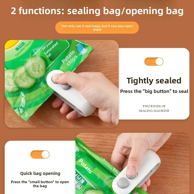 Rechargeable Bag Sealing Machine – Portable Handheld Heat Sealer for Snack Food Storage & Preservation - Image 3