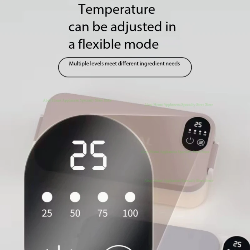 Rechargeable Heating Lunch Box – Water-Free Food Warmer with Digital Timer, Multi-Temp Control & Leakproof Design for Office, Travel & Outdoor - Image 2
