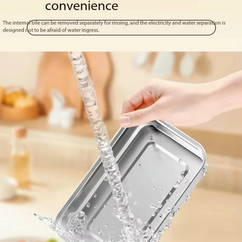 Rechargeable Heating Lunch Box – Water-Free Food Warmer with Digital Timer, Multi-Temp Control & Leakproof Design for Office, Travel & Outdoor - Image 5