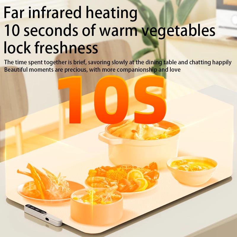 TINSOL Food Warmer Pad – Foldable Silicone Heating Pad with 8-Level Temperature Control for Meal Cart & Portable Insulation - Image 3